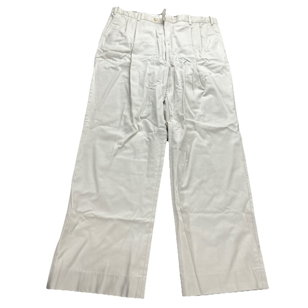 Berle Khaki mens Dress Pants 42x31 Pleated